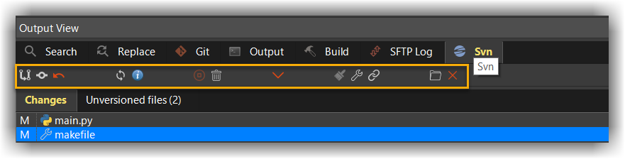 svn toolbar