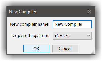 New Compiler Dialog